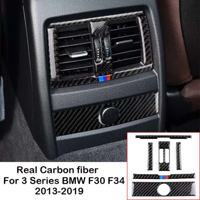 Real Carbon Fiber Rear Air Vent Outlet Cover For BMW 3 Series F30 GT F34 2013-19