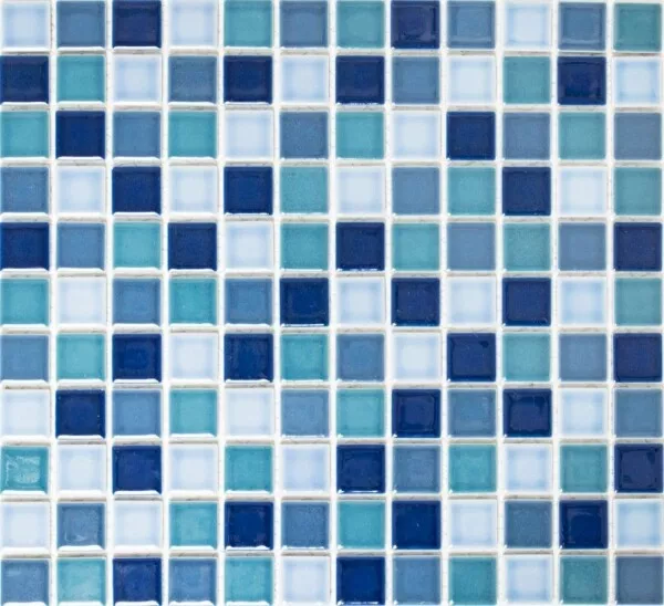 Azulejos de Mosaico de Cerámica Azul Verde Turquesa Brillante Baldosas de Espejo