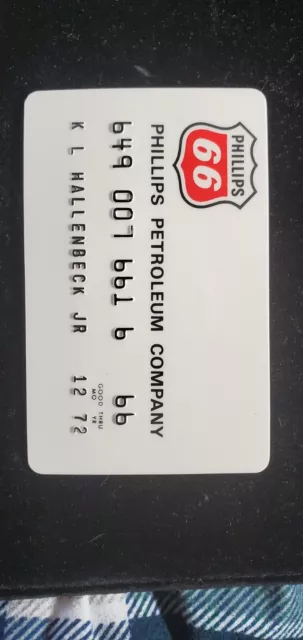 Phillips 66 Petroleum Co. Credit Card exp 1972 our cb1071 3