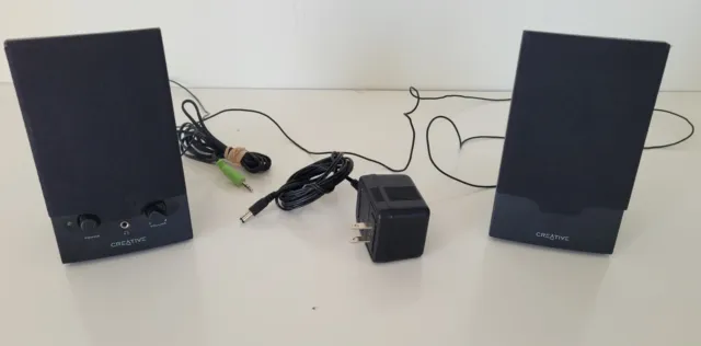 Creative SBS250 Computer Stero Speaker W/ Power Adapter Tested
