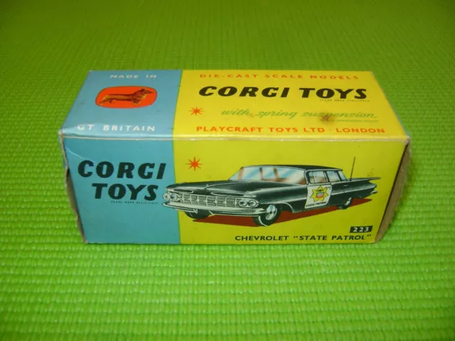 Corgi Toys 223 Chevrolet State Patrol Boite Vide D'origine-Empty Box