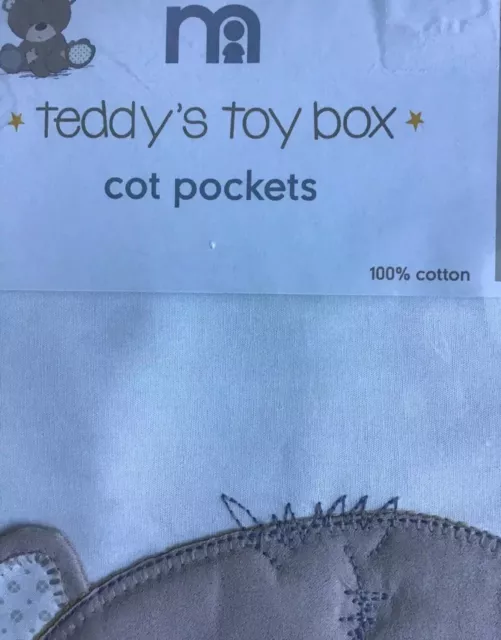 Mothercare Teddy's Spielzeugbox Kinderbetttaschen  BRANDNEU 2