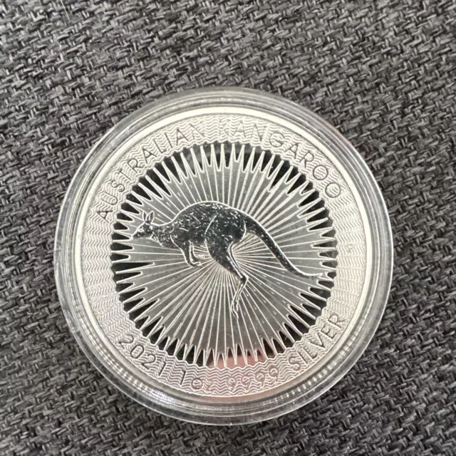 Australien: 1 Dollar "Australian Känguru/Kangaroo" 2021 (1 Oz. / Stgl. / BU)!!