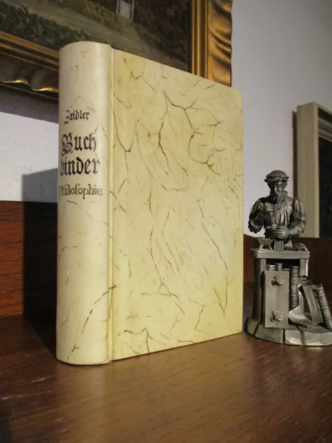 Zeidler BUCHBINDER-KUNST 1708 Buchbinderei PERGAMENT HANDEINBAND Bookbinding 2