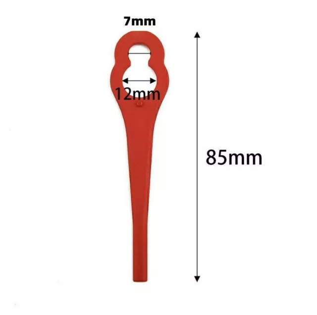 100Stk Messer Kunststoff Rot Für Parkside Akku Rasentrimmer PRTA 20-Li A1-L Q0V6 2