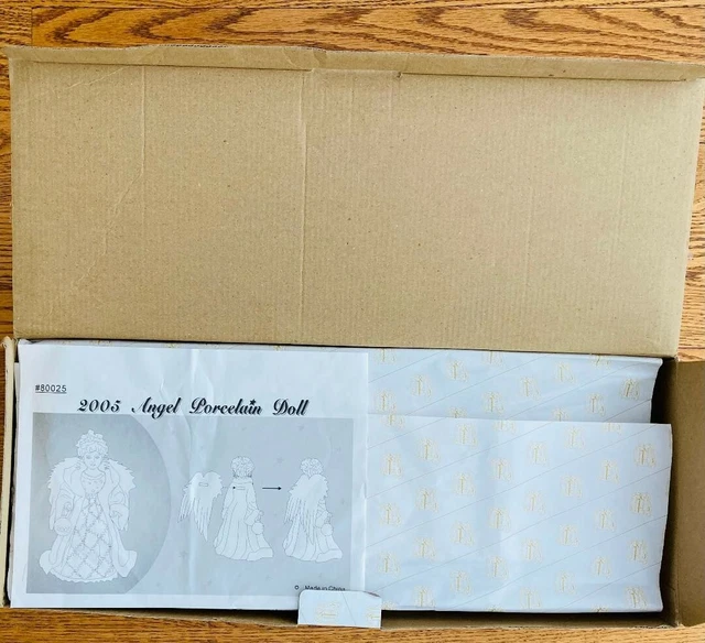 Heritage Signature Collection 2005 Angel Porcelain Doll Item #80025 New-In-Box,  6