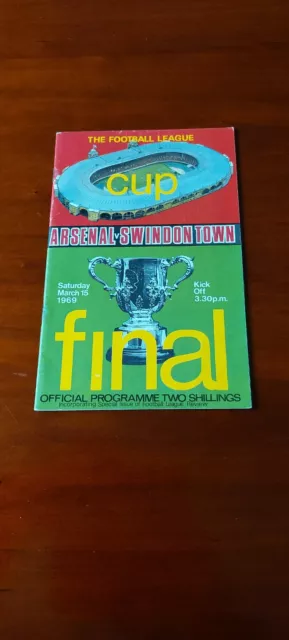 1969 League Cup Final Programme - Arsenal V Swindon Town