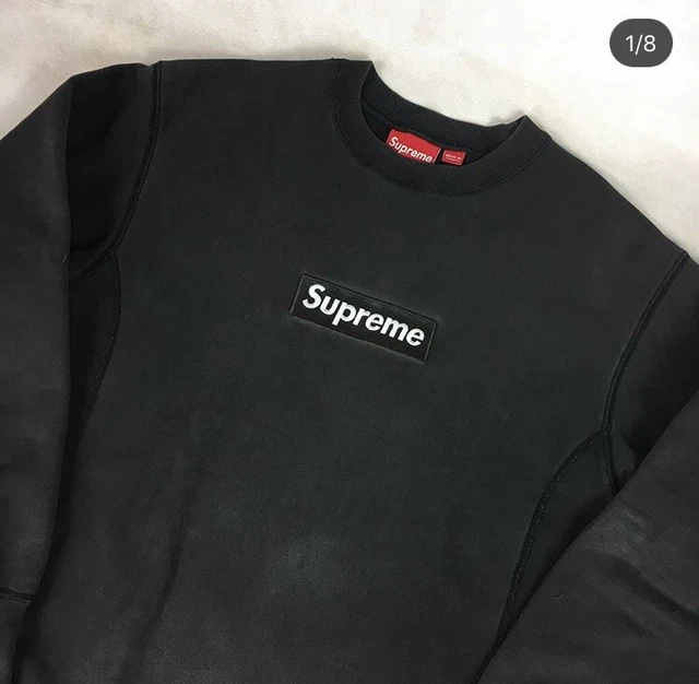 100% GENUINE SUPREME Box Logo Crewneck Black 2005