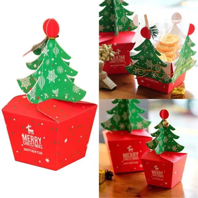 kids Cupcakes Dessert Candy Gift Apple Xmas Bags Bell Christmas Tree Pack Box