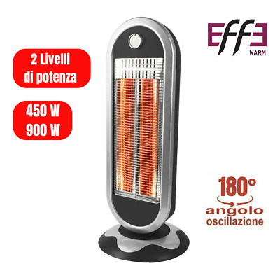 Vinco STUFA ELETTRICA ELEMENTI CARBONIO 900W A BASSO CONSUMO MANIGLIA ALOGENA STUFETTA 