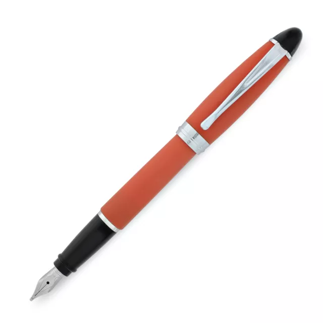 New Aurora Ipsilon Satin Orange Medium Point Fountain Pen - B10O-M