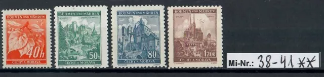 Böhmen und Mähren Mi.-Nr.: 38-41 Freimarken 1940 sauber postfrischer Satz