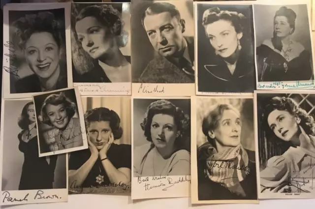 JOB LOT, vintage actor/actress original signed autograph photo collection !