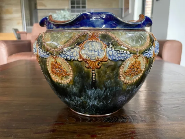 Rare antique Royal Doulton Jardiniere decorative pot