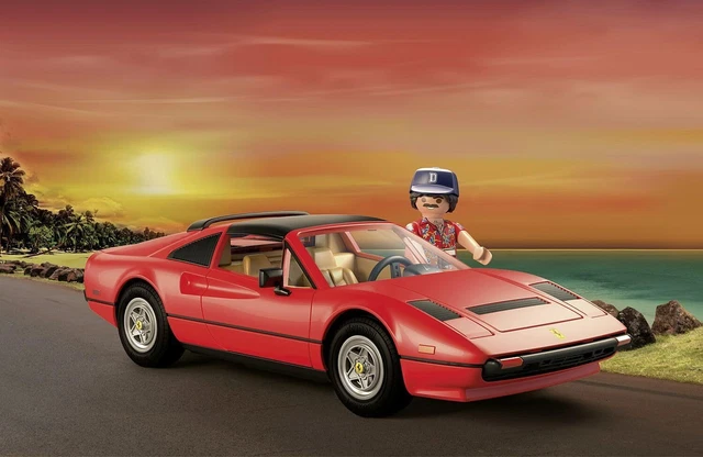 Playmobil Collector Cars - 71343 - Magnum Ferrari 308 GTS Quattrovalvole - De iconische Ferrari 308 GTS Quattrovalvole uit de bekende misdaadserie Playmobil Collector Cars - 71343 - Magnum Ferrari 308 GTS Quattrovalvole - De iconische Ferrari 308 GTS Quattrovalvole uit de bekende misdaadserie