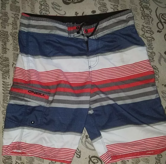 O NEILL BOARD SURF Shorts Men s Size 30 Blue red gray and white. RN 85773 11.99 PicClick