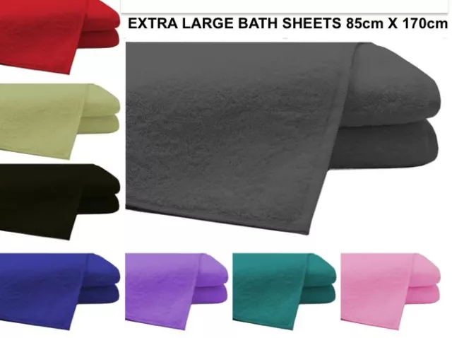 2X 100 % Baumwolle EXTRA GROSSE BADEZIMMER Handtücher ägyptischer Jumbo weich Größe 80X160cm