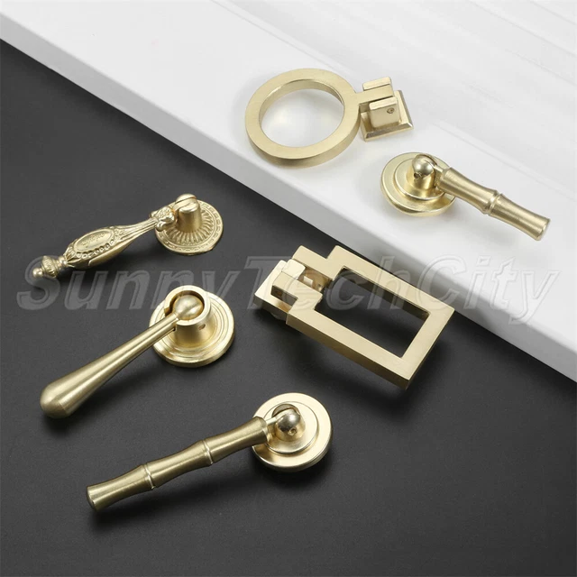 2x European Cabinet Pull Handles Furniture Drop Knock Cupboard Door Drawer Knobs