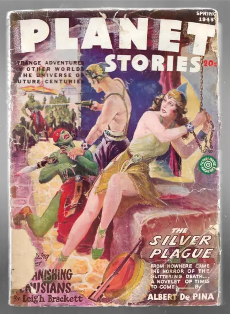 Planet Stories Vol 2 #10 Spring 1945 Fiction House Fr/Gd Pulp Leigh Brackett +