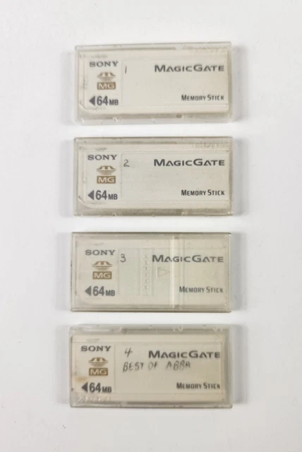 Tarjeta Memory Stick Sony 64 MB - MSG-64A Lote de 4 Usada