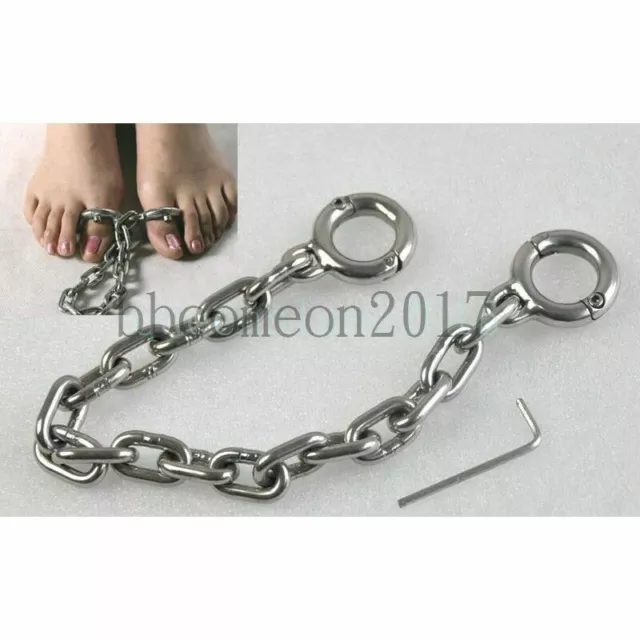 STAINLESS STEEL WRIST Toe cuffs handcuffs Shackles Manacles Shackle ...