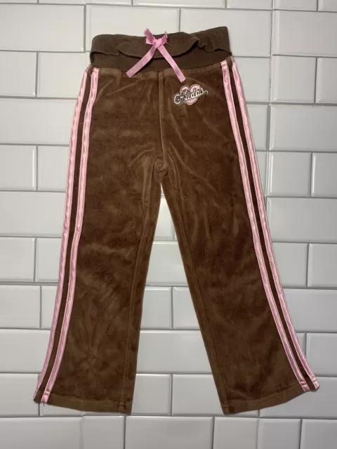 Adidas Brown/Pink Velour  Sweats Junior Girls Size 5 RN: 13706