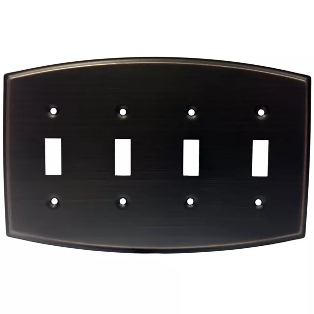 Oil Rubbed Bronze Quad Toggle Switch Wall Plate