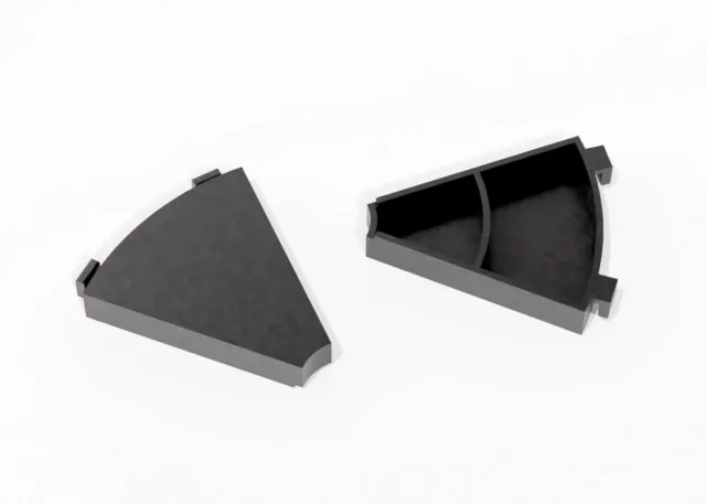 10 bordi interni neri per curva interna NINCO stampati in 3D con texture.