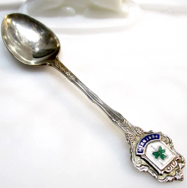 Cucchiaio Per Posate Argento Sterling Vintage Irlanda Trifoglio Rottami Argento O Uso 1959