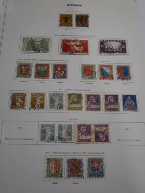 Suisse Lot 25 Timbres Obliteres De 1918 A 21. Bonne Cote