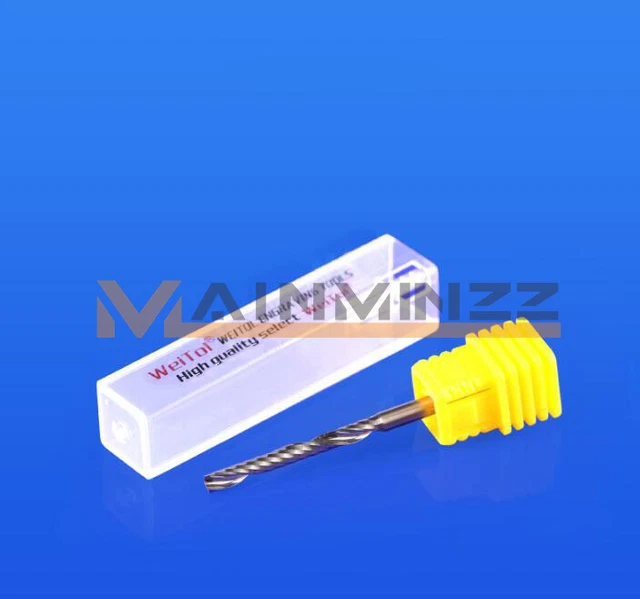 ONE 1/8 Single Flute Spiral End Mill Carbide CNC Milling Cutter Bits 3.175mm