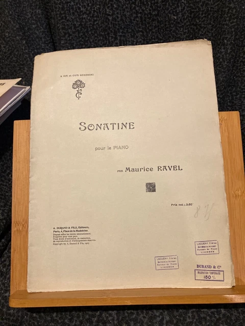 Maurice Ravel Sonatine partition piano éditions Durand