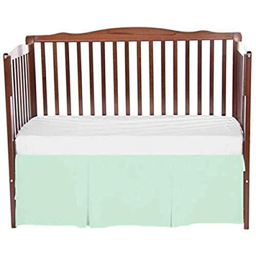 bkb Solid Tailored Mini Crib Skirt Mint Green