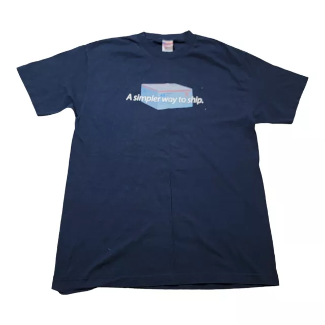 VINTAGE USPS PRIORITY Mail A Simpler Way to Ship Mens Large Navy T ...