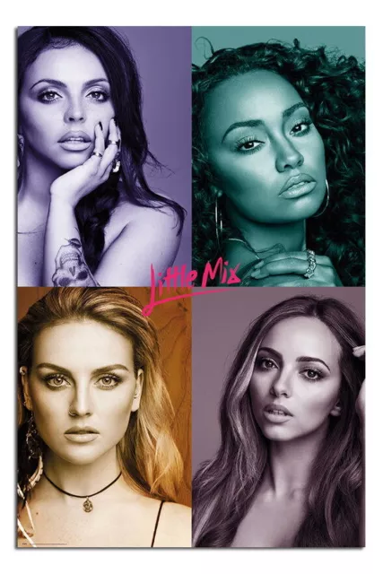 89340 Little Mix Group Quad Colour Wall Print Poster UK