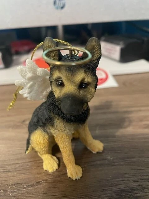 German Shepard W/ Wings And Halo Oranament**New**