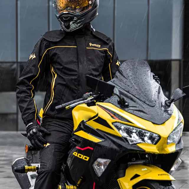 SULAITE Pantaloni Impermeabile Riflettente Impermeabile Moto (2XL)