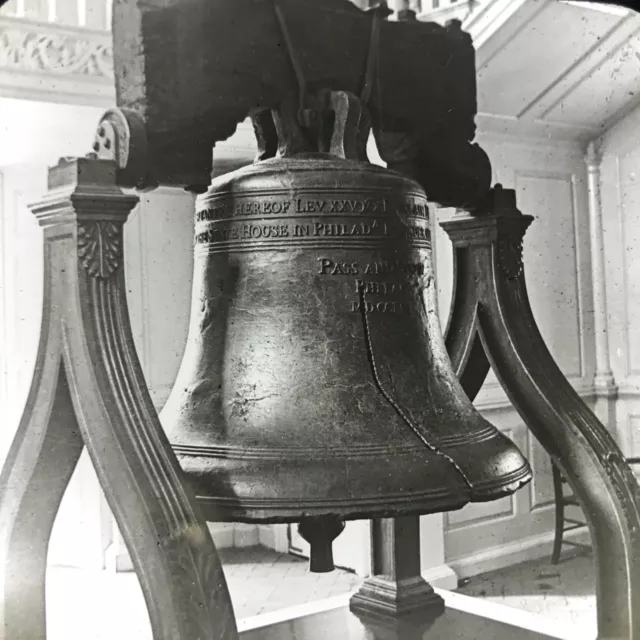Vtg Keystone Magic Lantern Slide Photo The Liberty Bell Philadelphia PA