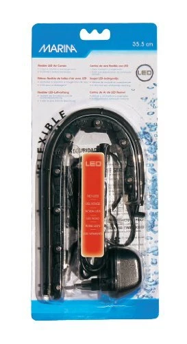Marina LED Curtain Betta Aquarium Air Pump 14-Inch Red