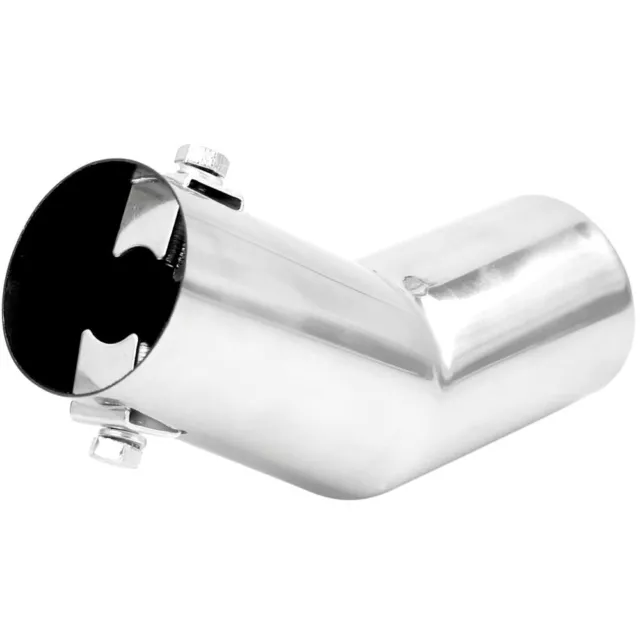 Universal Sport Chrome Exhaust Pipe Muffler Tip Trim Stainless Steel 2