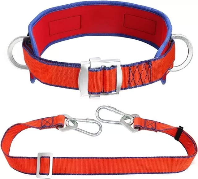 Safety Belt with Adjustable Lanyard and Updated Waist Pad - Tree Climbing Bel...