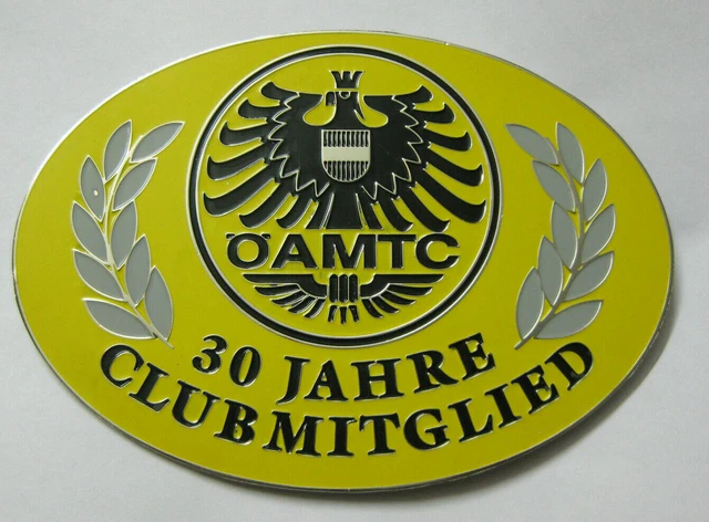ADAC 30 Ans Club Mitglied Voiture Grill Badge Emblème Logos Métal Email