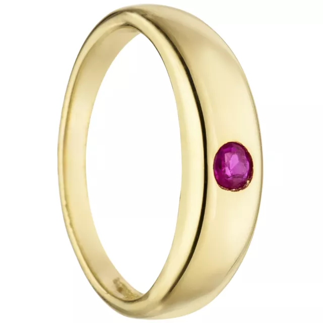 JOBO  "36027" Kinder Taufring 333 Gold Gelbgold 1 Rubin rot Taufanhänger