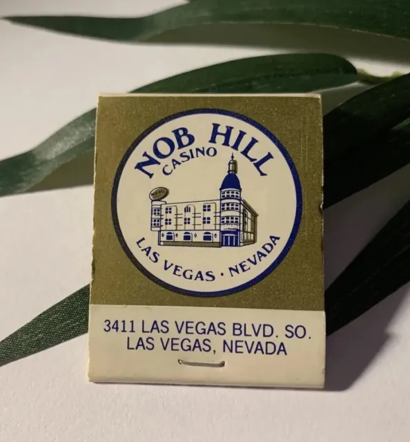 NOB HILL CASINO Cocktail Lounge Restaurant Vintage Las Vegas Matchbook ~