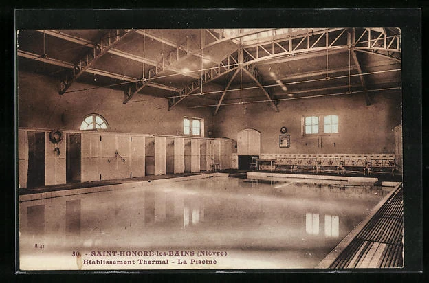 CPA Saint-Honore-les-Bains, Etablissement Thermal, la Piscine