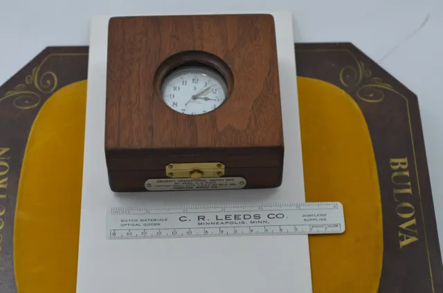 WW2 Hamilton Air Force Navigational Watch, 4992b, Unusual Wood Box with Baffles