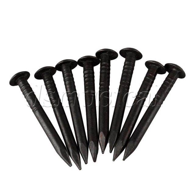 Archaize Washer Head Black 2.2x0.2cm Pure Copper Screw Nail Pack of 50