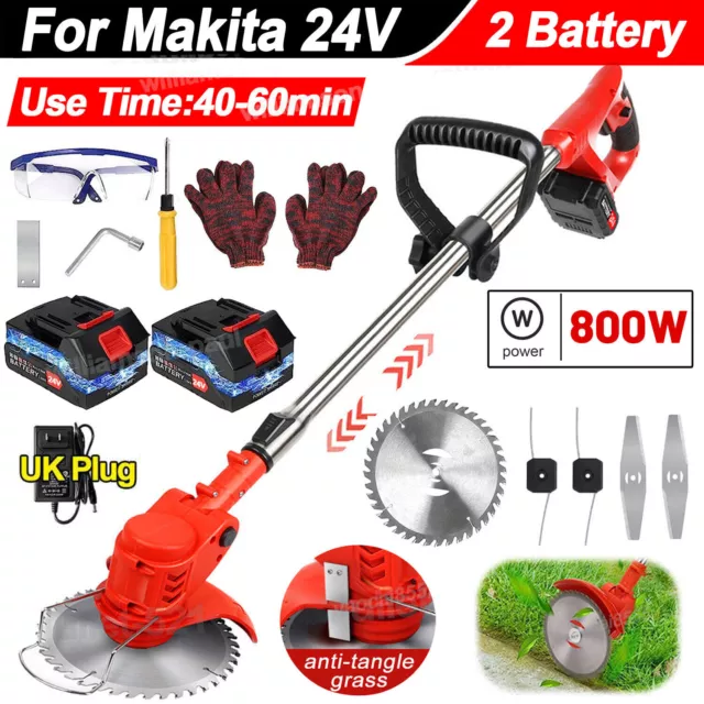 Cordless Electric Strimmer Grass Trimmer Garden Weed Cutter Edger for Makita 24V