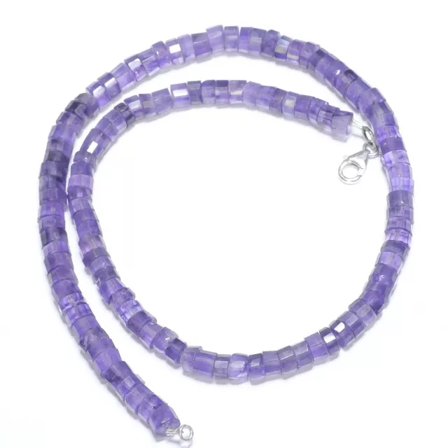 Folklore Amethyst Collier 925 Silber Verschluss Amethystkette 6-7mm facettiert