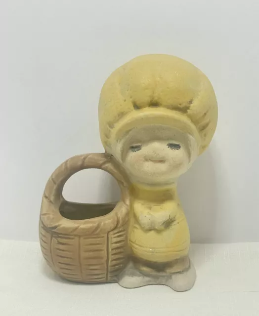 Vintage UCTCI Japan Pottery Planter Vase Pot  Japanese Anime Art